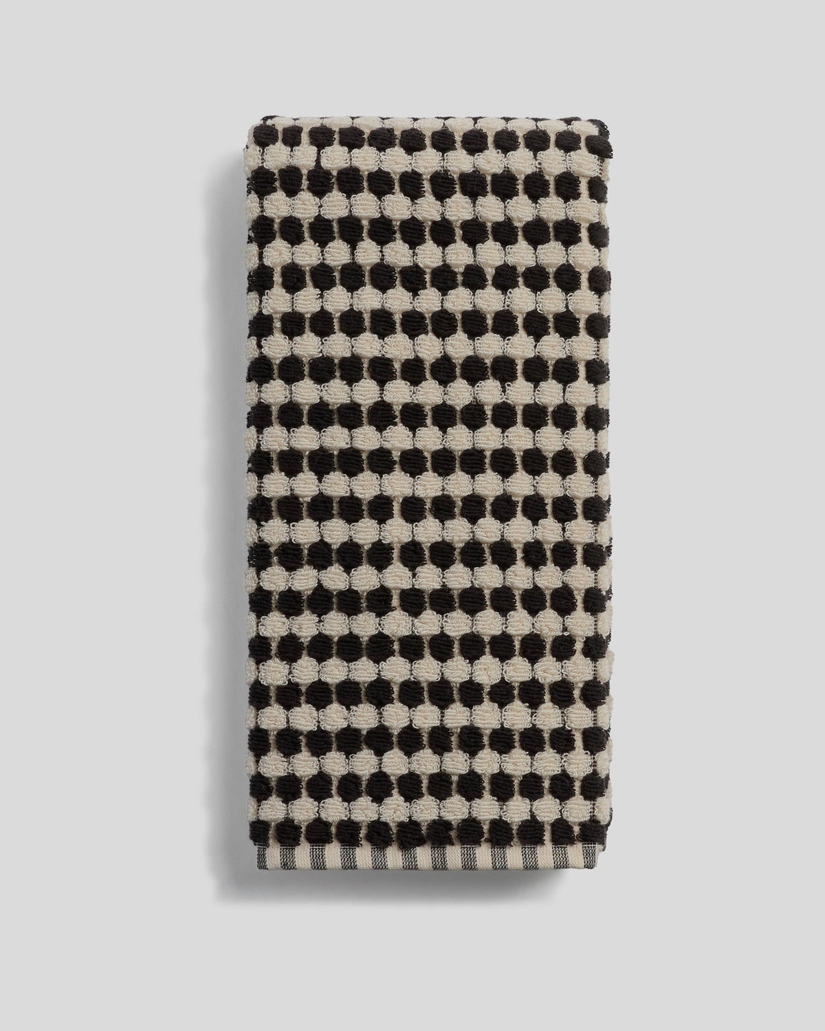 Organic Cotton Mosaic Towels (Natural and Onyx) - Hand Towel