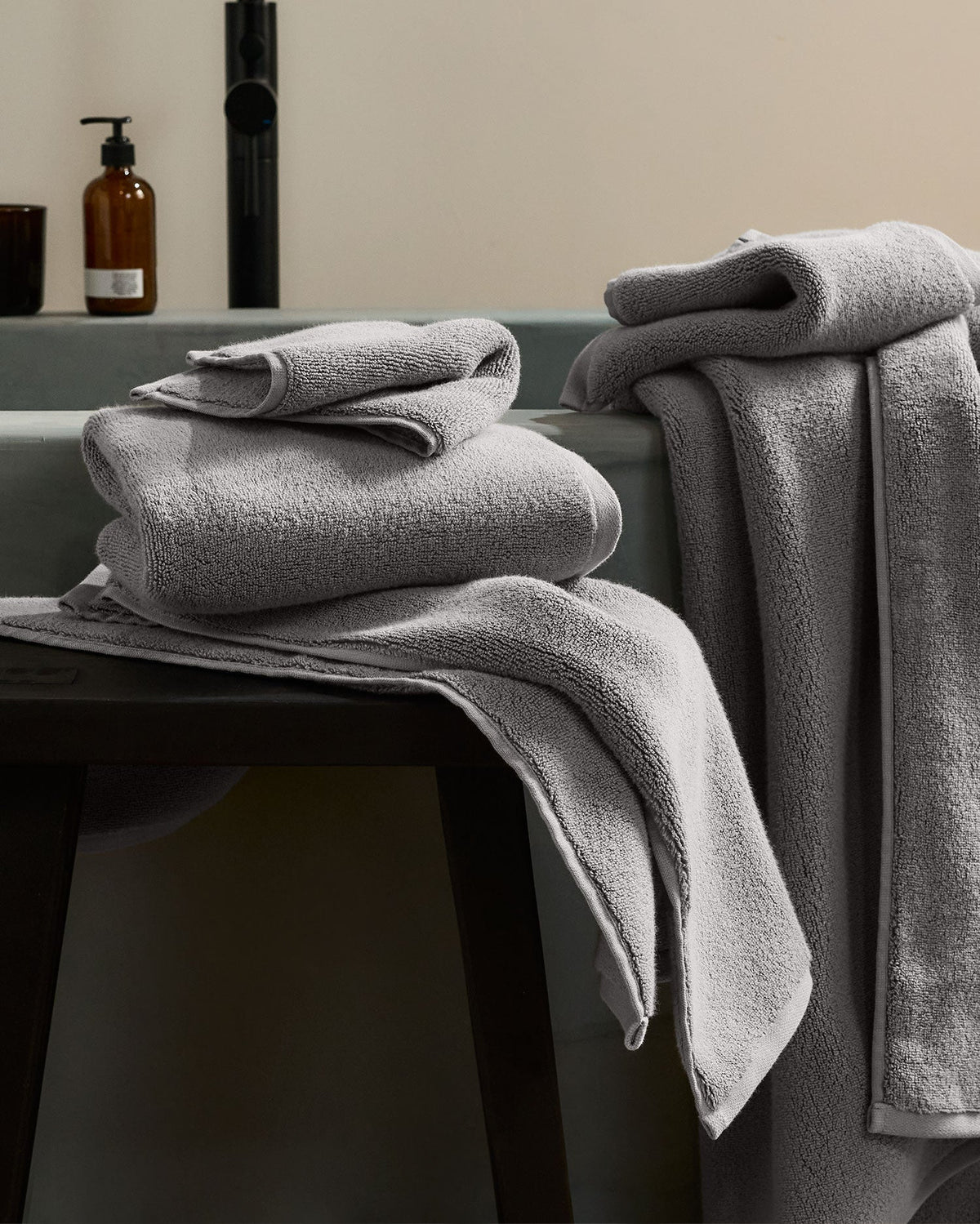 4+4 Organic Plush Bath Bundle - Pebble - Image 5