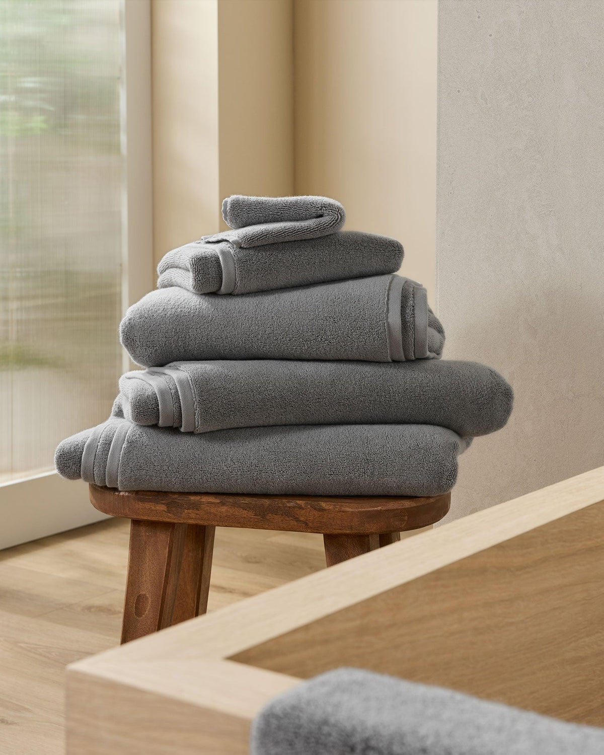 4+4 Organic Plush Bath Bundle - Pebble - Image 2