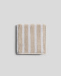 Organic Resort Stripe Towels (Bone with White) - Washcloth