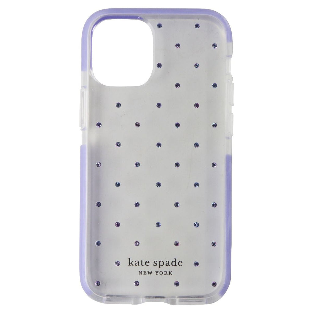 Kate Spade Defensive Hardshell Case for iPhone 12 Mini - Pin Dot Gems / Lilac - New - Image 2