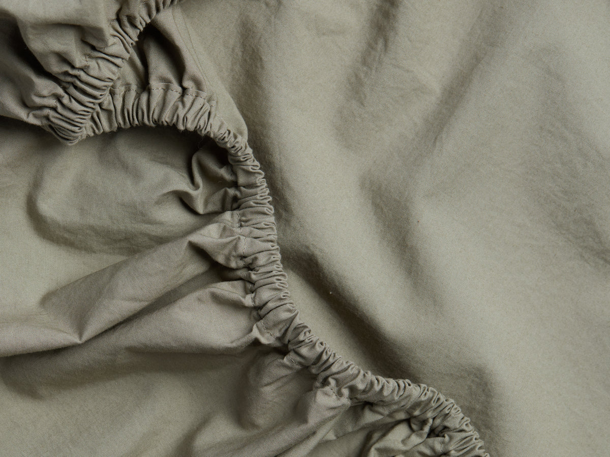 Percale Crib Sheet (Moss) - Image 2