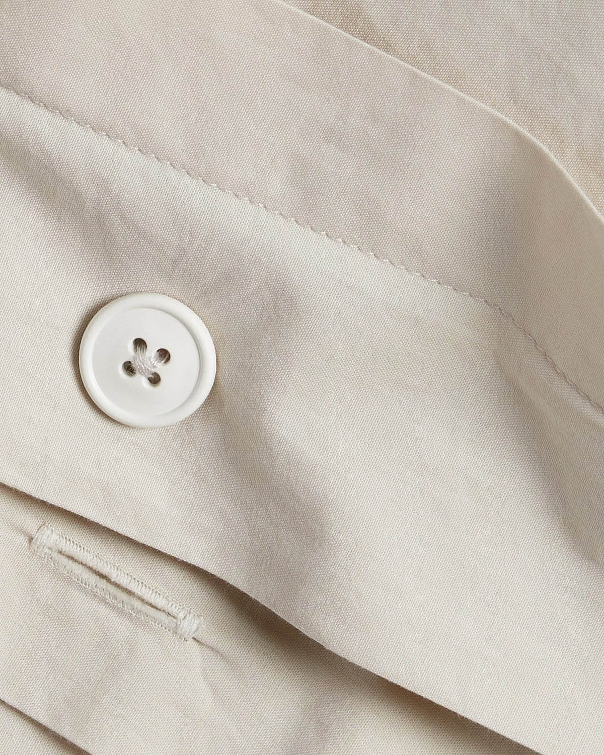 Percale Duvet Cover Set - Bone K/CK - Image 3