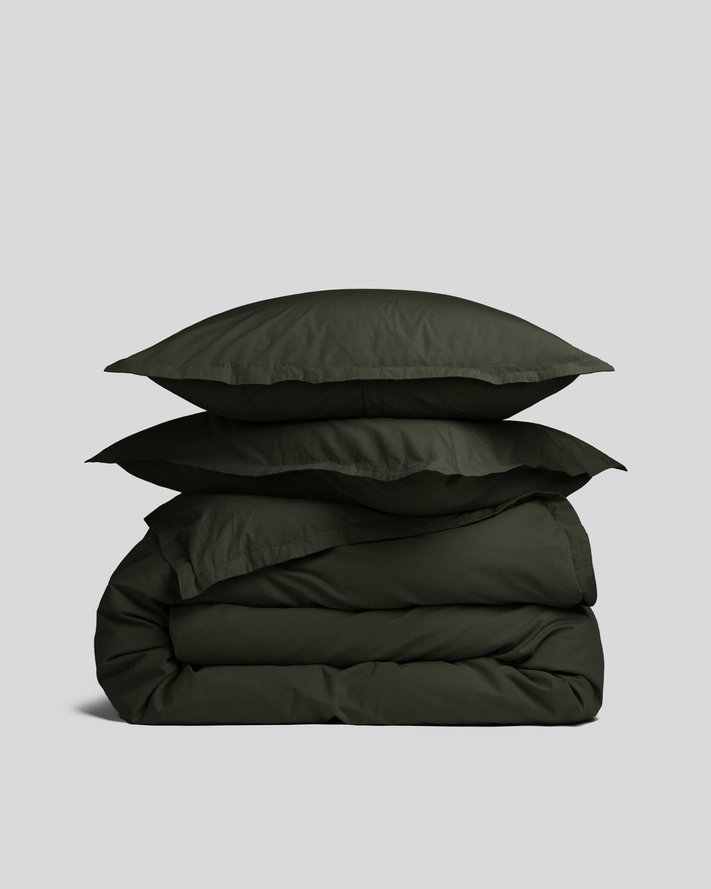 Percale Duvet Cover Set - Evergreen TW/XL