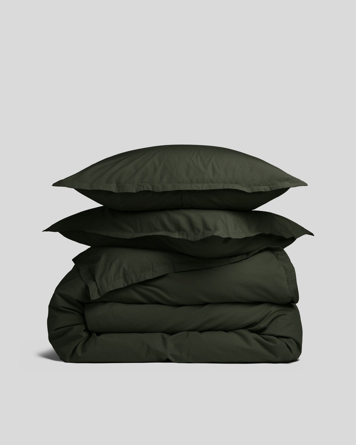 Percale Duvet Cover Set - Evergreen TW/XL