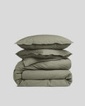 Percale Duvet Cover Set - Moss F/Q