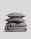 Percale Duvet Cover Set - Pebble TW/XL