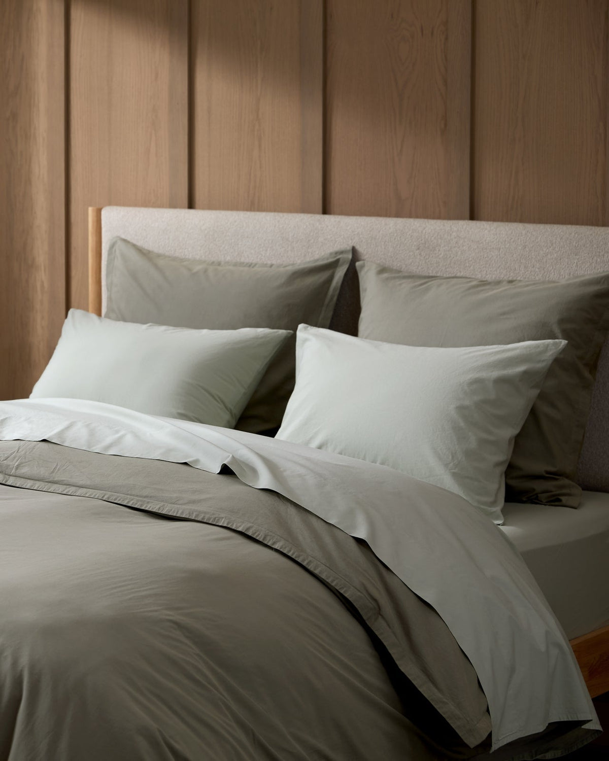 Percale Fitted Sheet - FINAL SALE (Sage) - Image 4