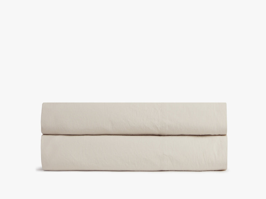 Percale Fitted Sheet - FINAL SALE (Sand) - Image 3
