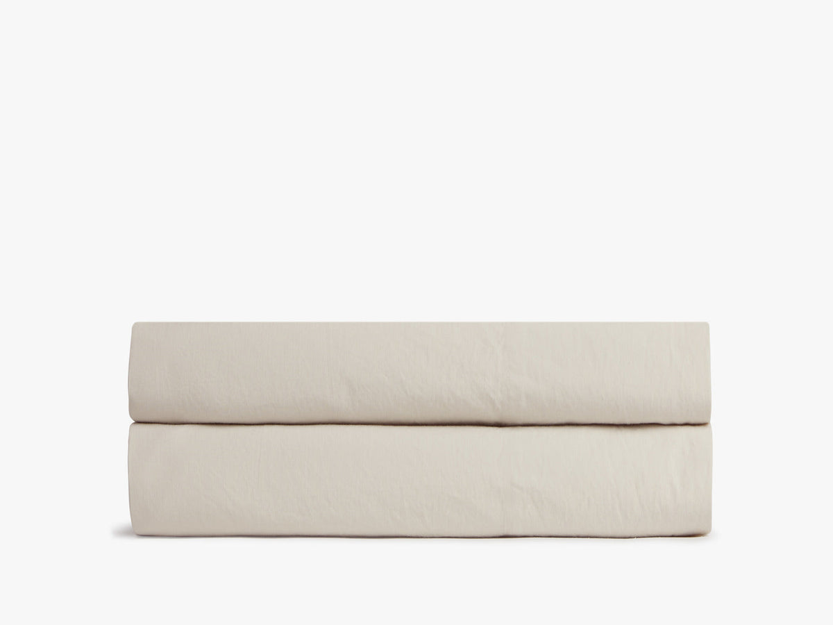 Percale Fitted Sheet - FINAL SALE (Sand) - Image 3
