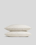 Percale Pillowcase Set (Bone Stripe)