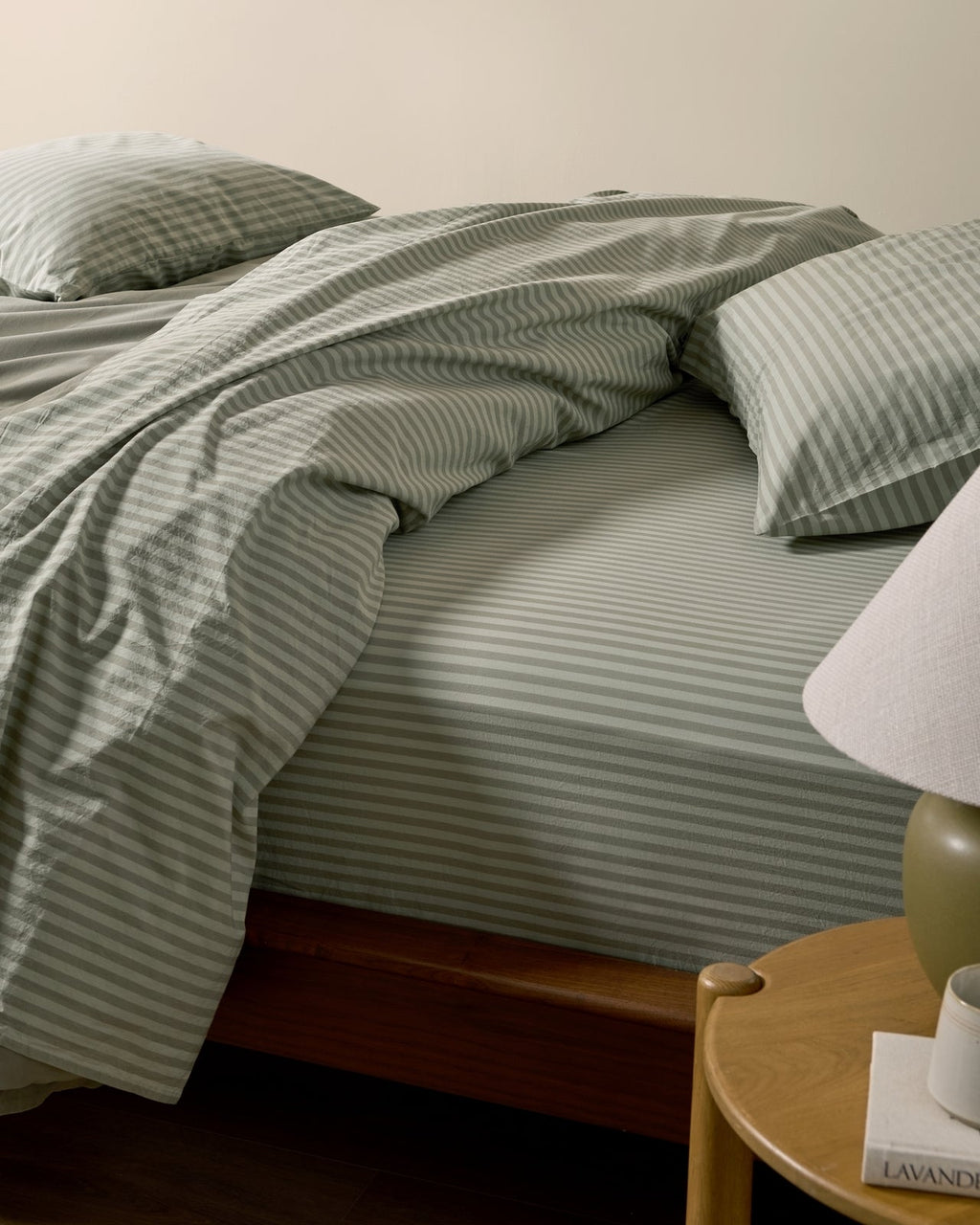 Percale Top Sheet (Moss Stripe) - Image 2