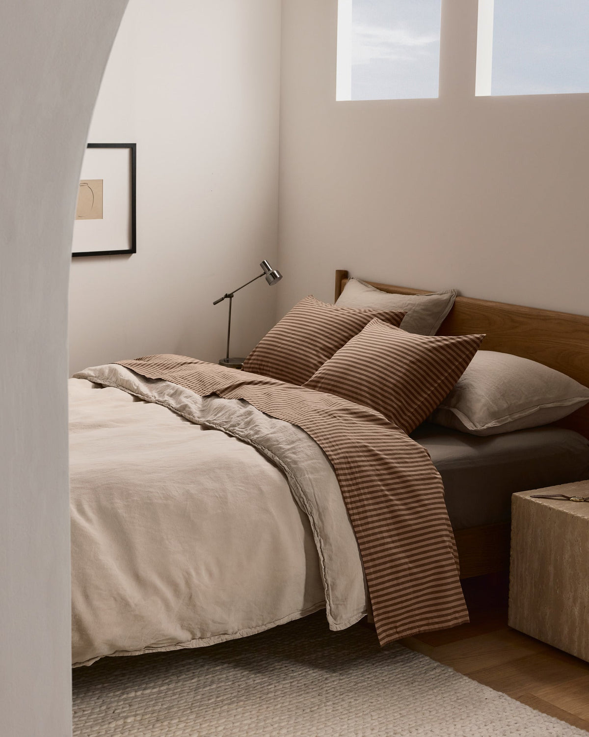 Percale Pillowcase Set (Adobe Stripe) - Image 2