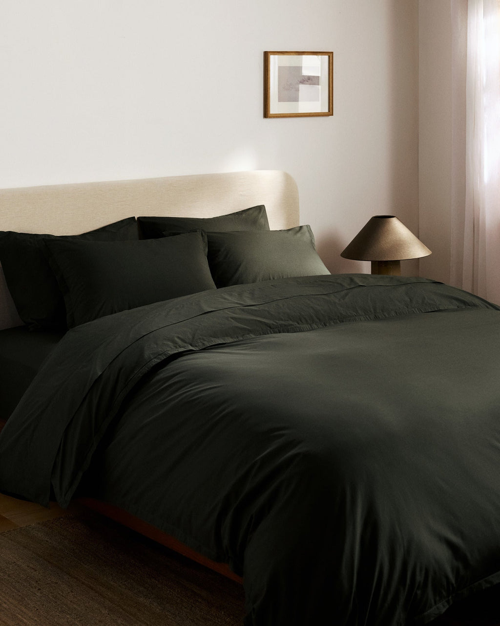 Percale Duvet Cover (Evergreen) - Image 2