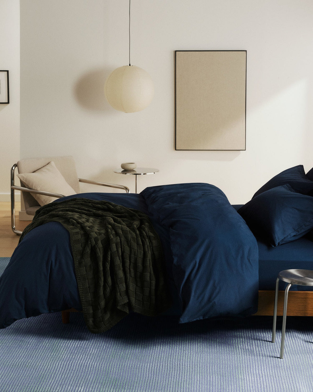 Percale Fitted Sheet (Ink) - Image 2