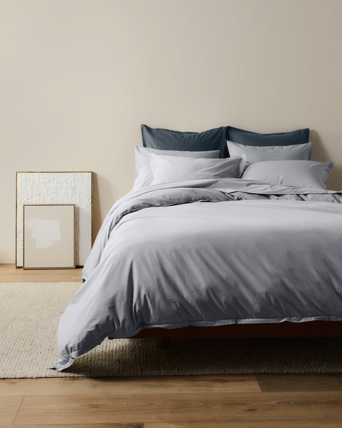 Percale Duvet Cover Set - Sky F/Q - Image 4