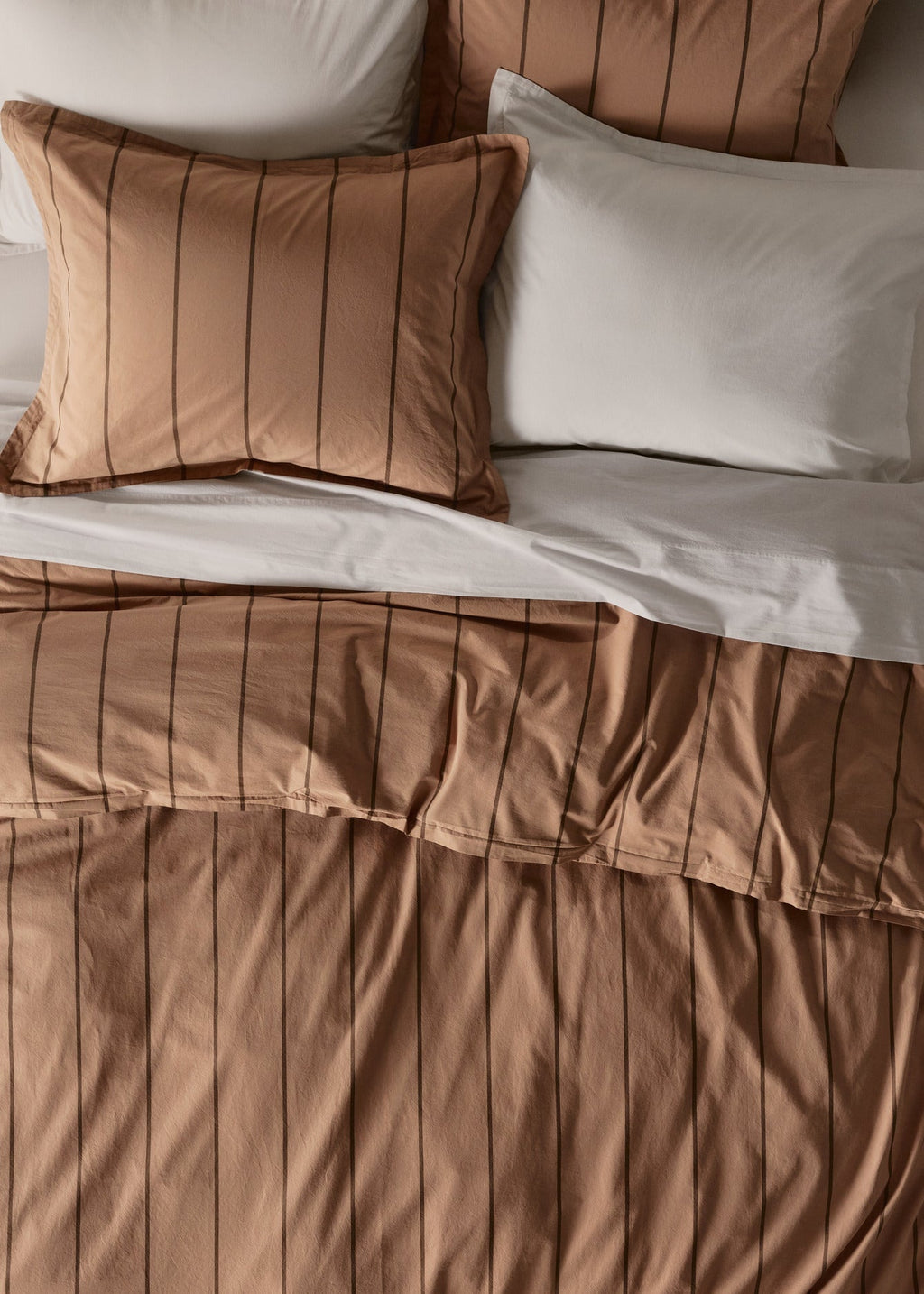 Percale Duvet Cover Set - Adobe Stripe F/Q - Image 2