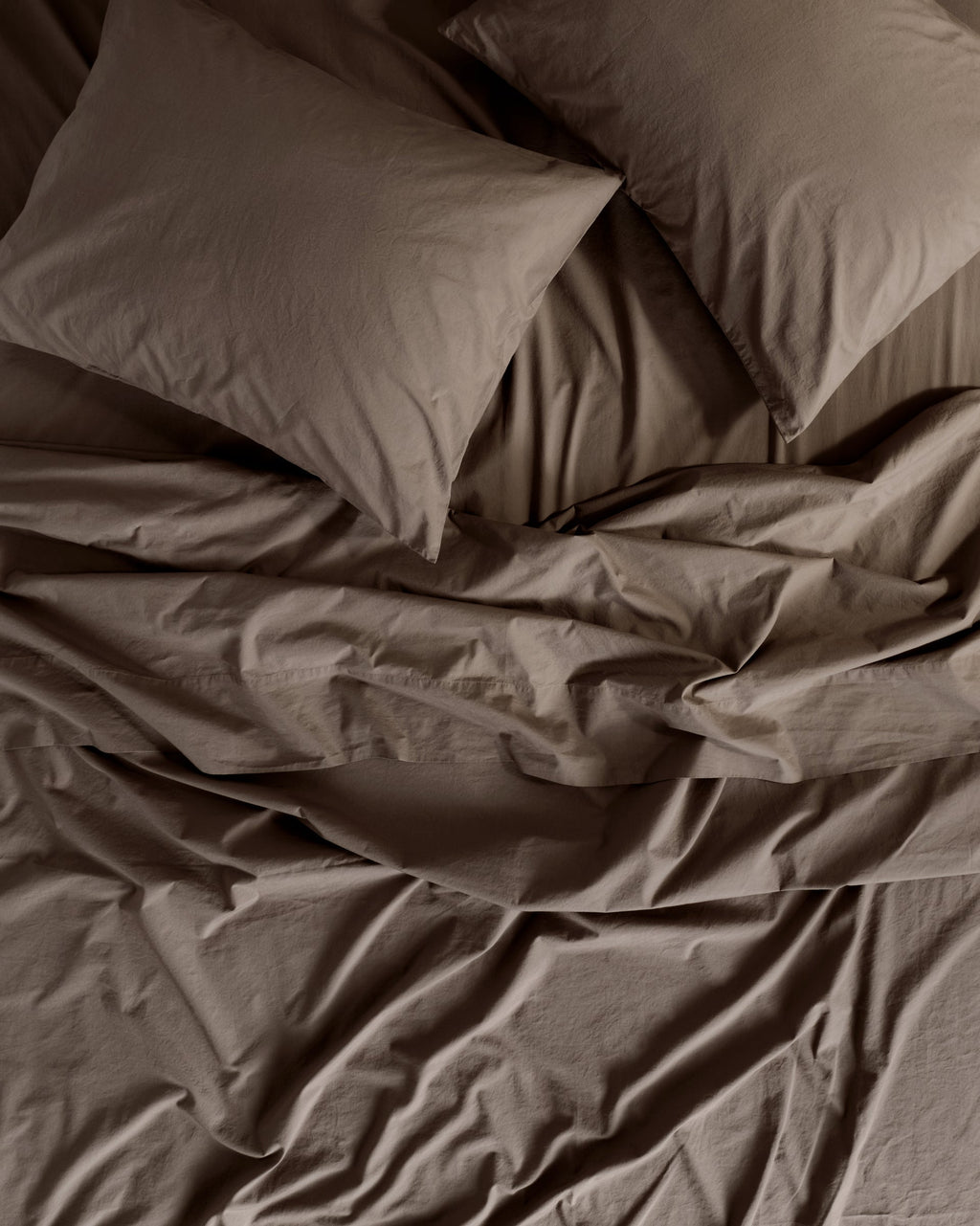 Percale Sheet Set - Warm Grey K/CK - Image 2