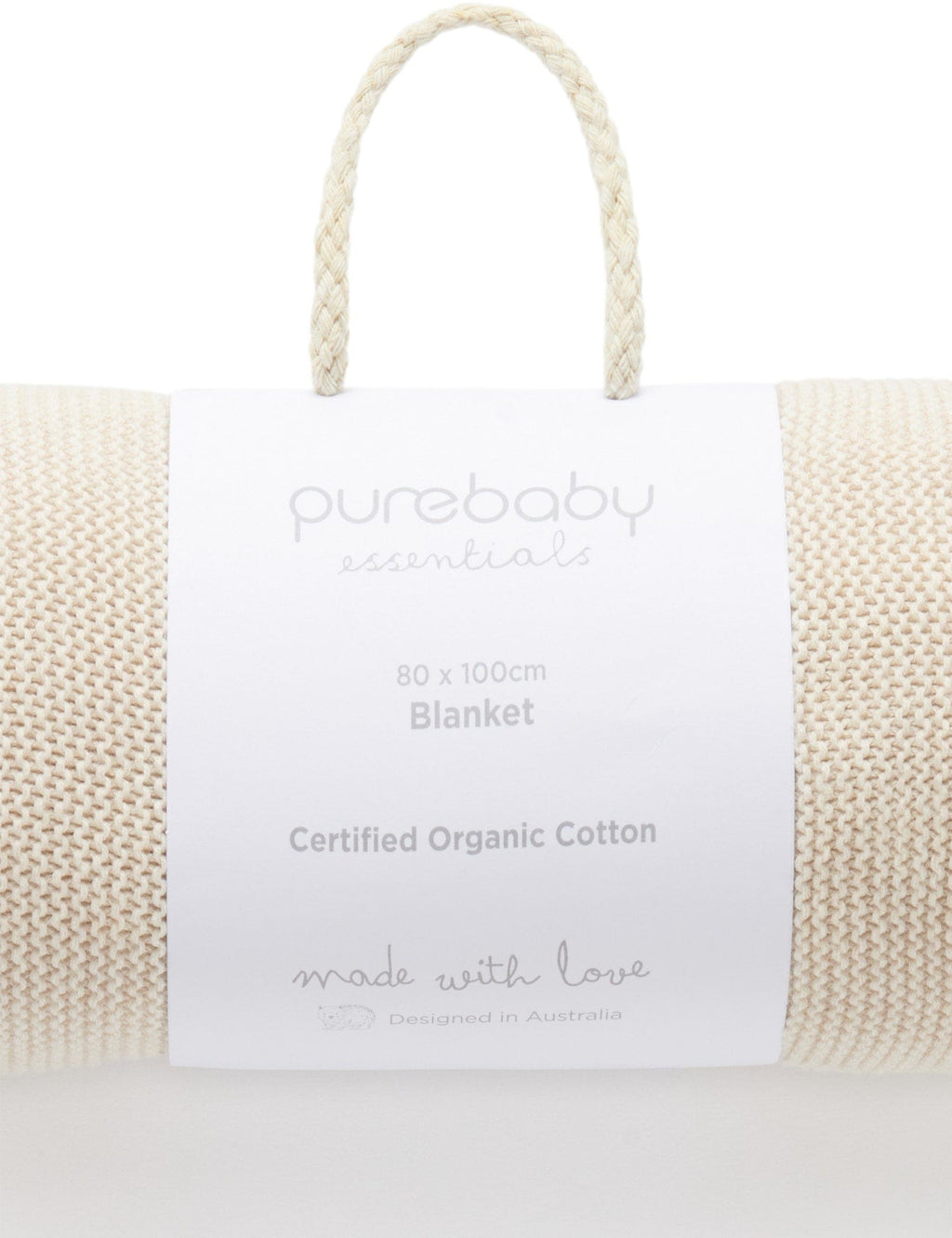 Purebaby Essentials Textured Blanket - Wheat Melange - Image 4