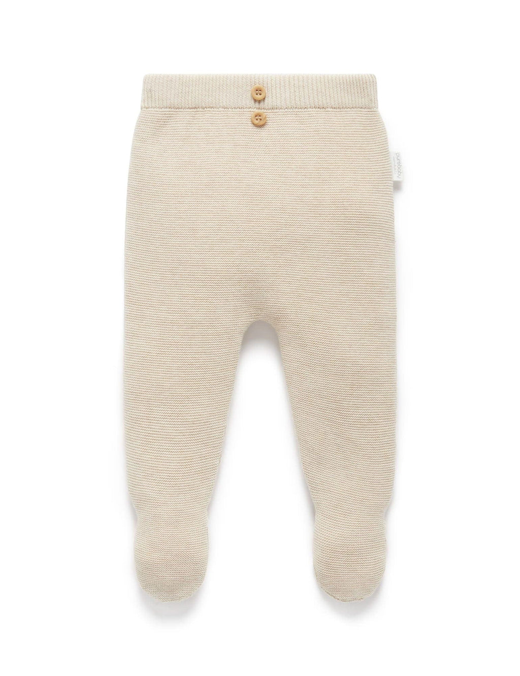 Purebaby Textured Leggings - Wheat Melange, 3-6M