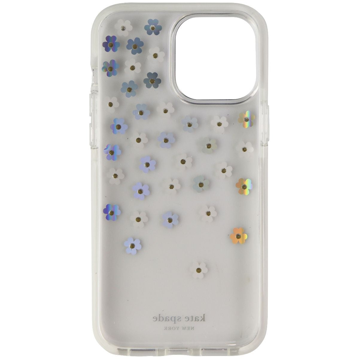 Kate Spade Hardshell Case for iPhone 13 Pro Max - Iridescent Scattered Flowers - New - Image 3