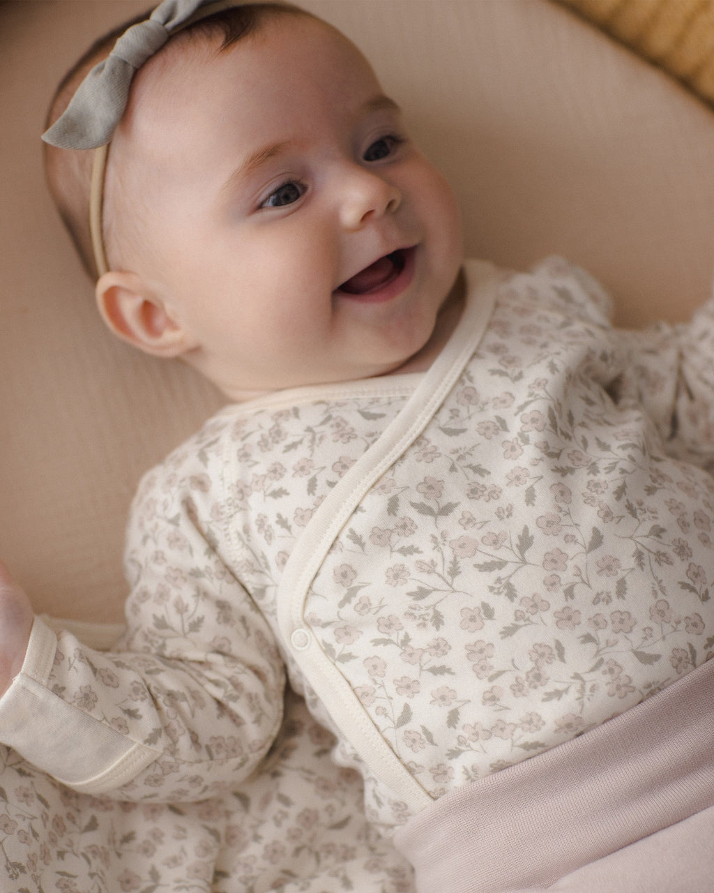 Quincy Mae Side Snap Bodysuit + Pant Set - Floret, 0-3M - Image 7