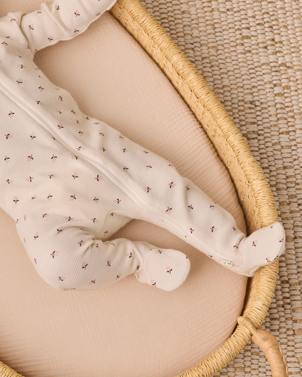 Quincy Mae Waffle Sleep Set - Fall Ditsy, 0-3M - Image 3