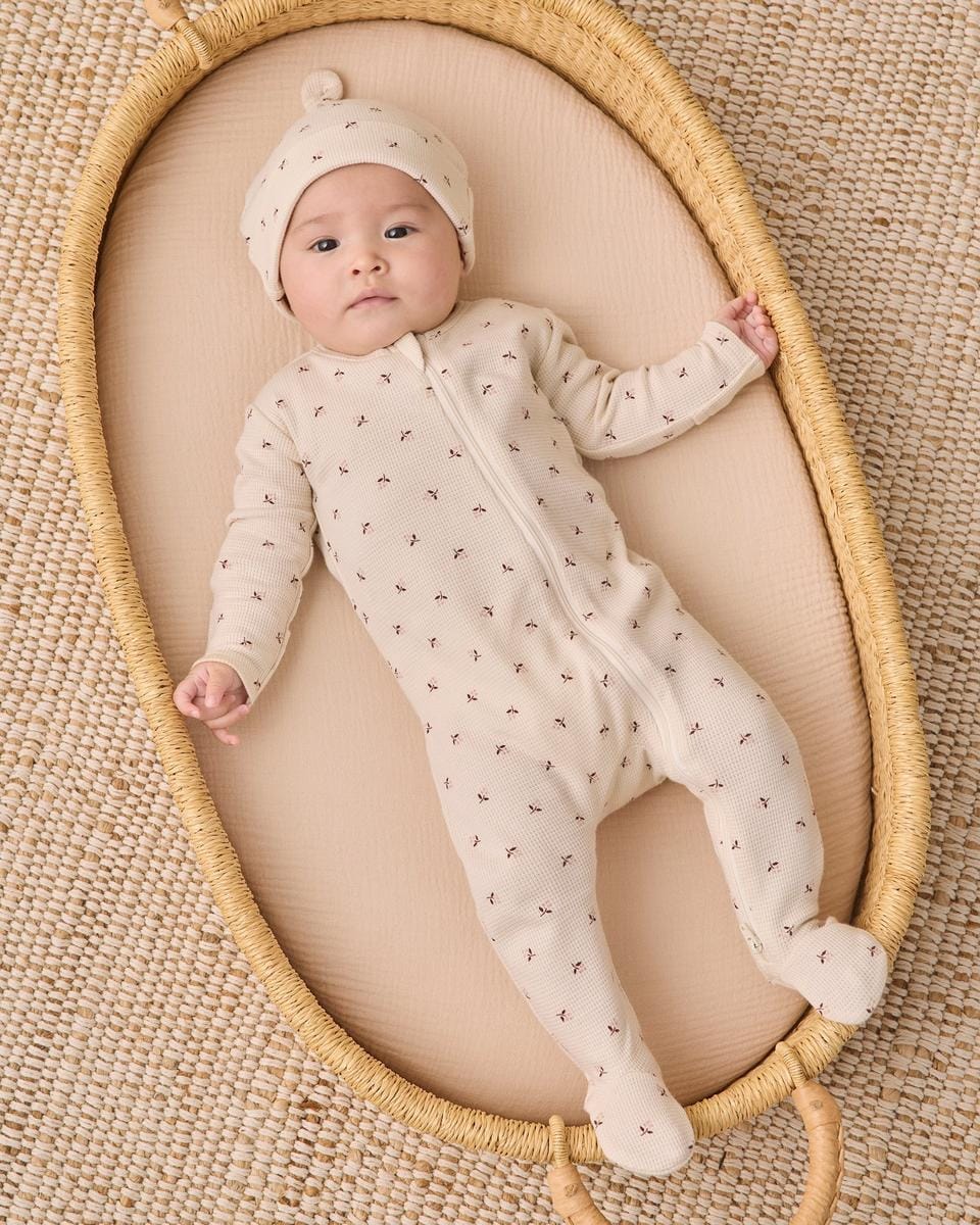 Quincy Mae Waffle Sleep Set - Fall Ditsy, 3-6M - Image 5