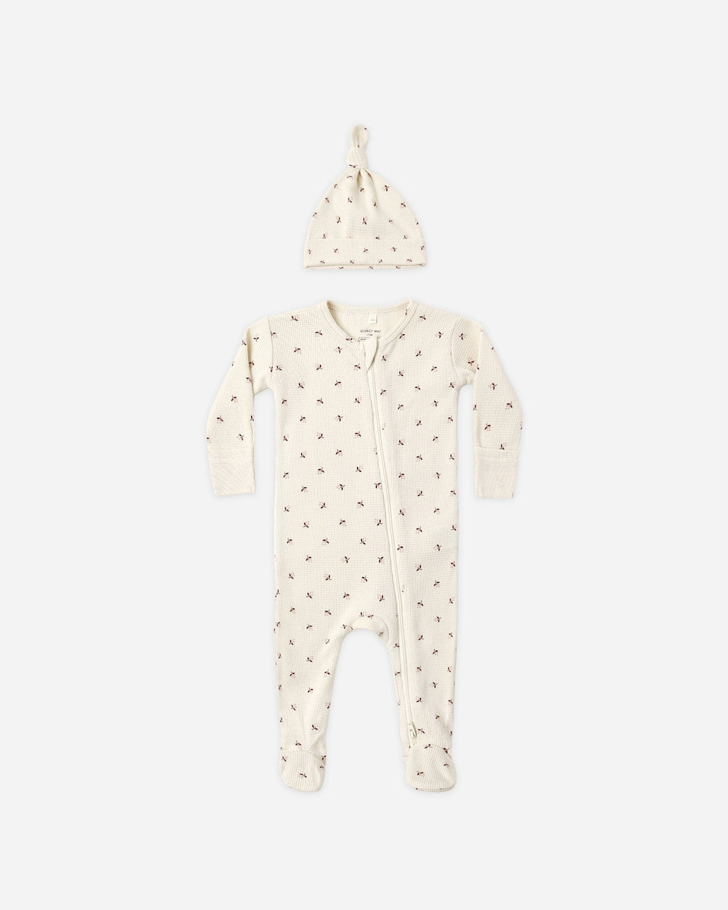 Quincy Mae Waffle Sleep Set - Fall Ditsy, 3-6M