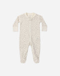 Quincy Mae Zip Long Sleeve Sleeper Footie - Floret, 3-6M