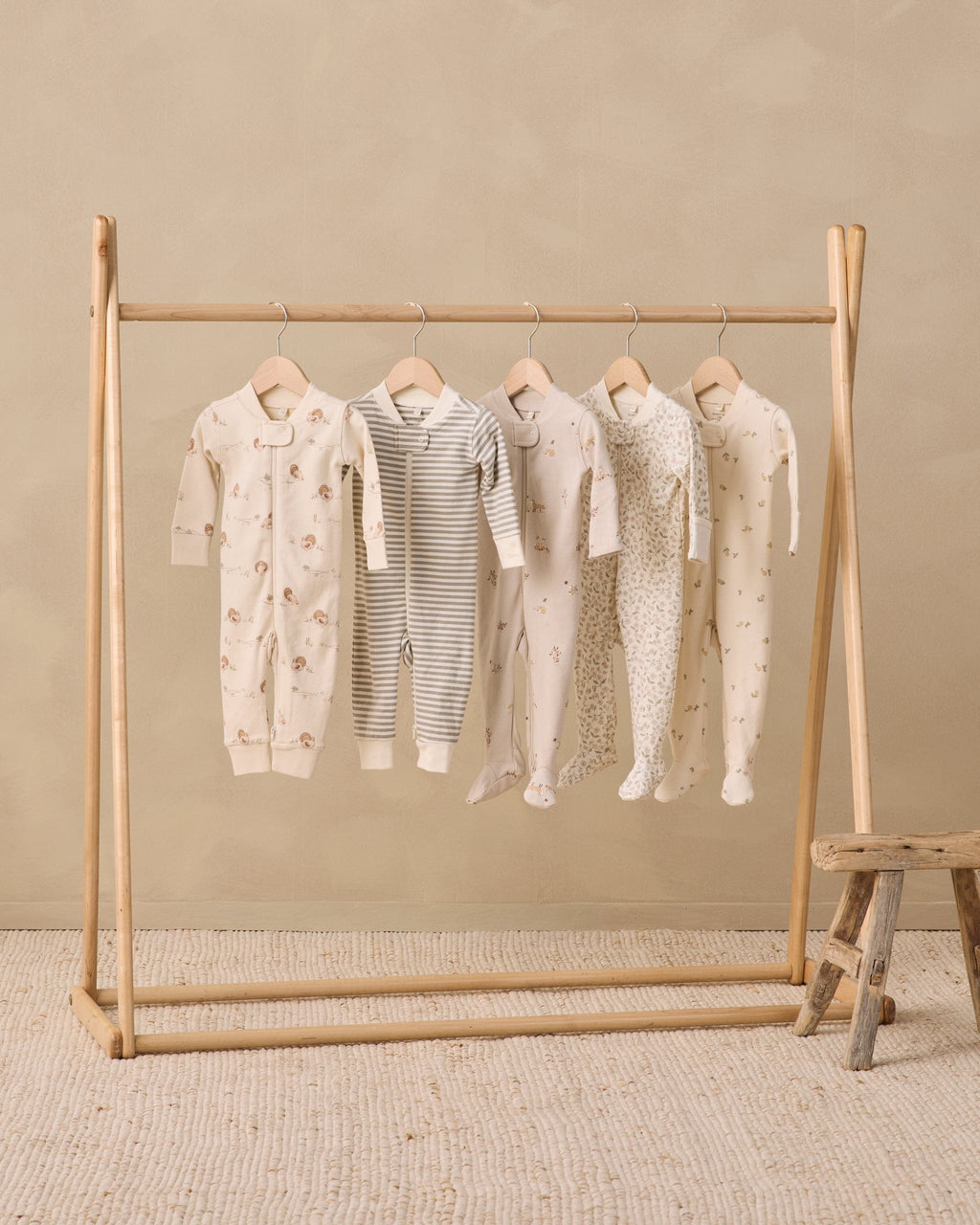 Quincy Mae Zip Long Sleeve Sleeper Footie - Floret, NB - Image 6