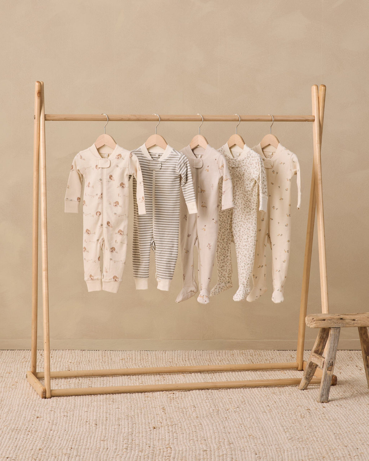 Quincy Mae Zip Long Sleeve Sleeper Footie - Floret, NB - Image 6