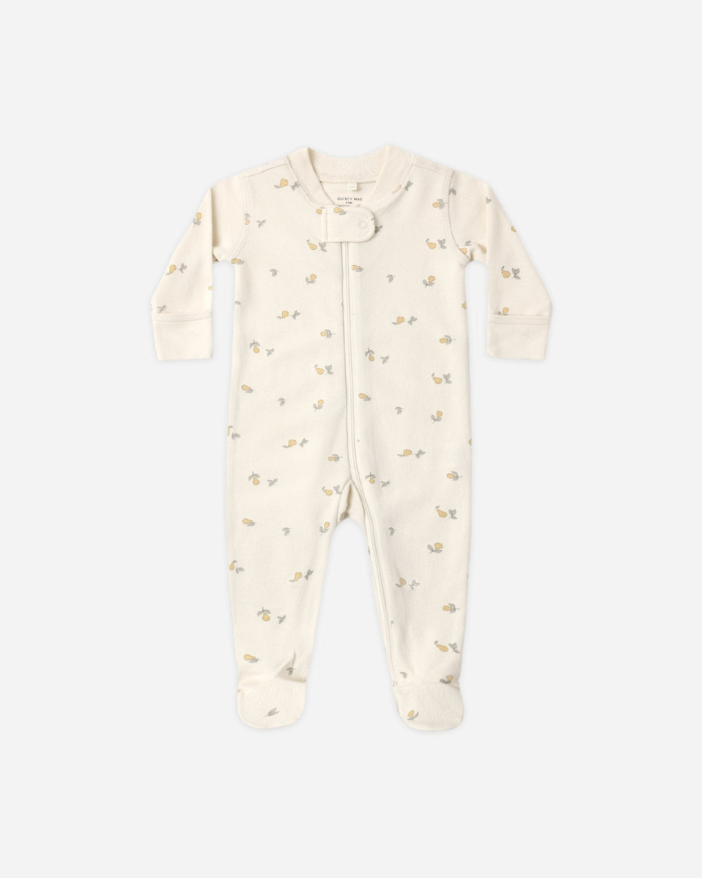 Quincy Mae Zip Long Sleeve Sleeper Footie - Pears, 0-3M