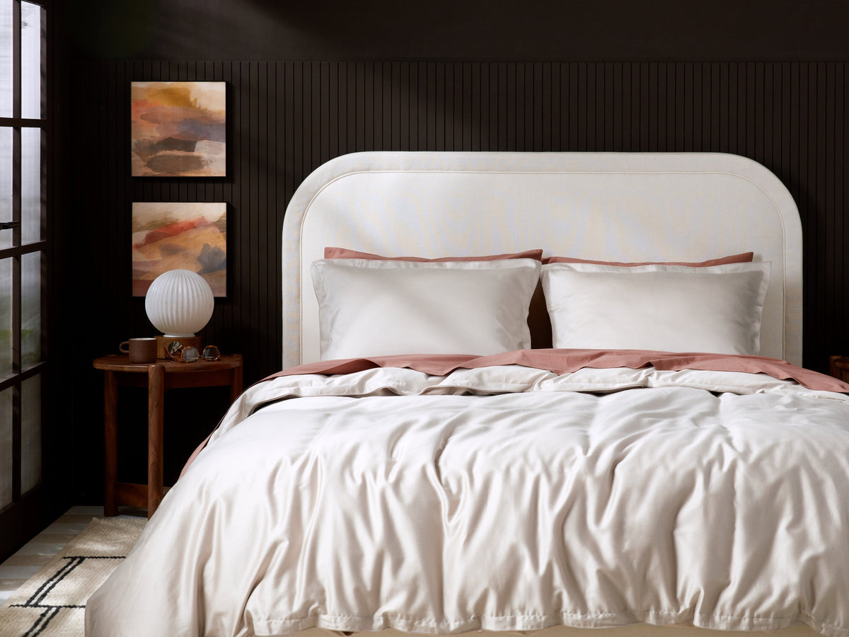 Sateen Duvet Cover Set - Bone K/CK - Image 2