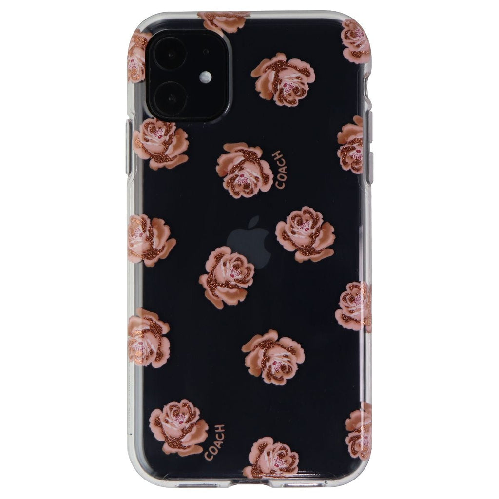 Coach Protective Case for Apple iPhone 11 - Dreamy Peony Clear/Pink/Glitter - New - Image 2