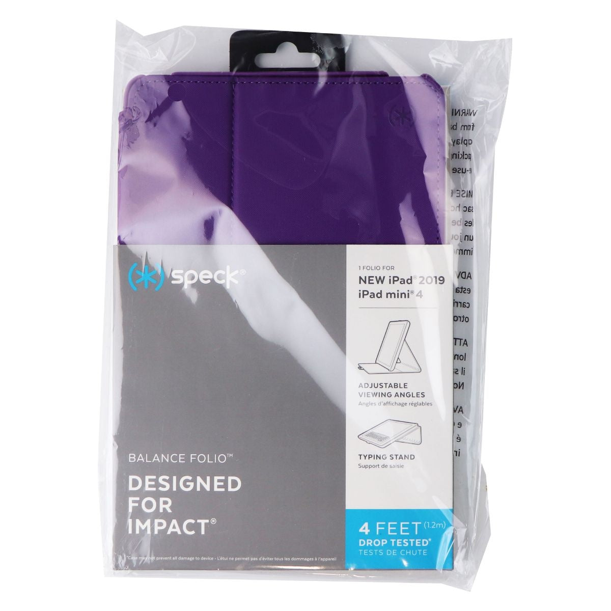 Speck Balance Folio Case Compatible with iPad Mini (2019) / iPad mini 4 - Purple - New
