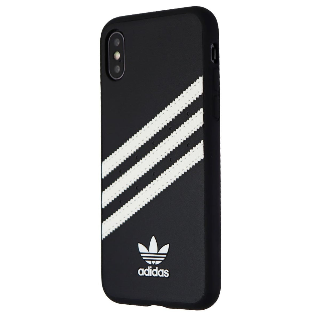 Adidas 3-Stripes Samba Snap Case for Apple iPhone XS / X - Black / White Stripes - New