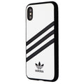 Adidas 3-Stripes Snap Hard Case for Apple iPhone XS and X - White / Black - New