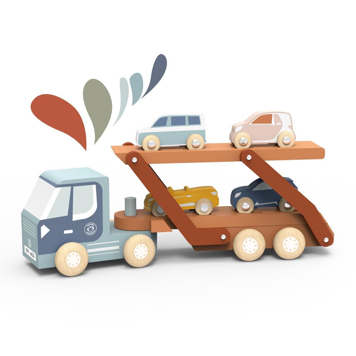 Speedy Monkey Car Carrier Truck with 4 Cars - Image 5