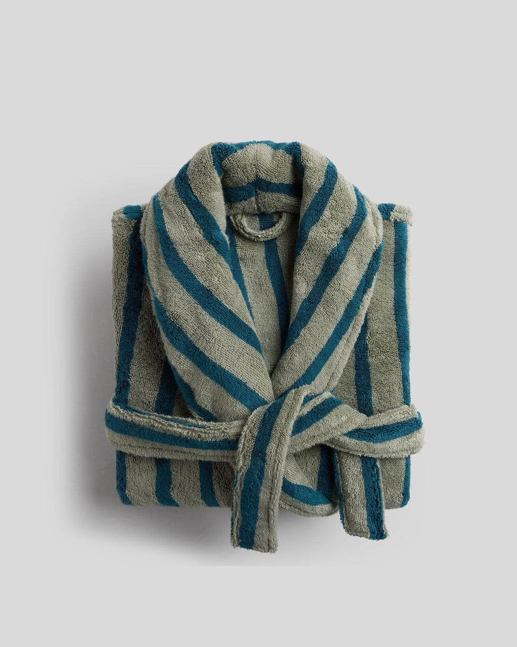 Terry Stripe Robe - FINAL SALE (Moss and Peacock)