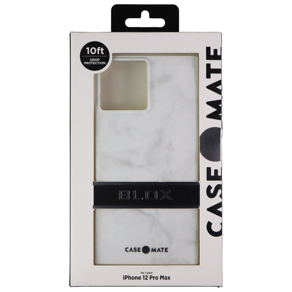 Case-Mate BLOX Series Rectangular Case for iPhone 12 Pro Max - White Marble - New - Image 3