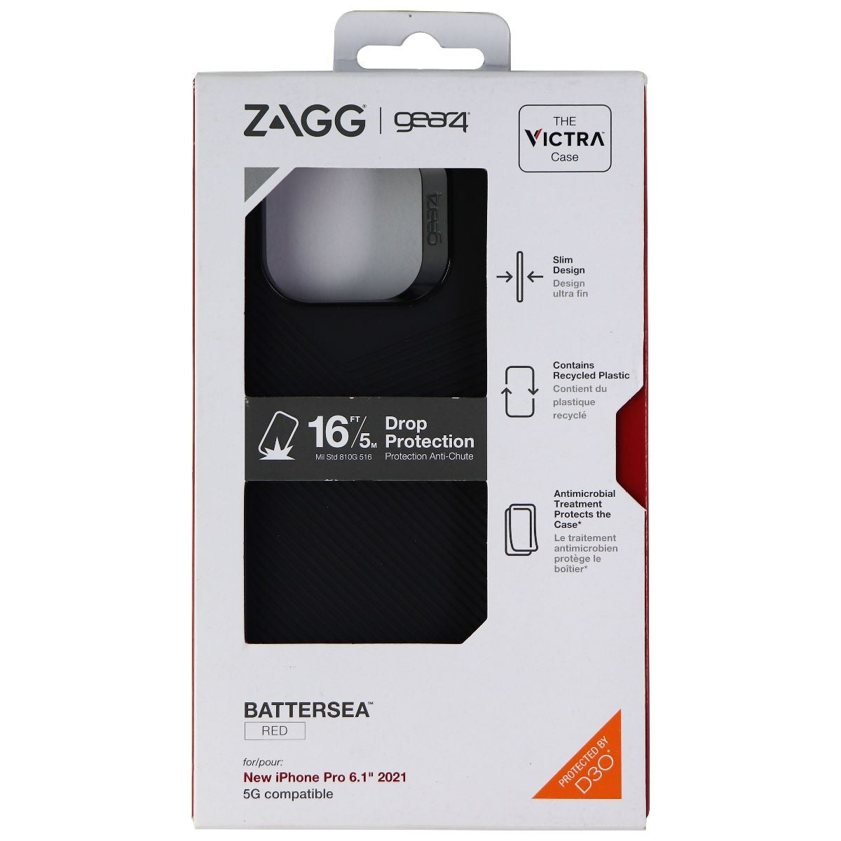ZAGG Gear4 Battersea Series Hard Case for Apple iPhone 13 Pro - Black - New - Image 4