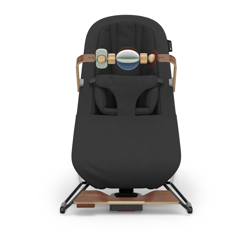 UPPAbaby Mira 3-in-1 Bouncer - Mason Black Soft Knit (Black Matte / Walnut Wood) - Image 6