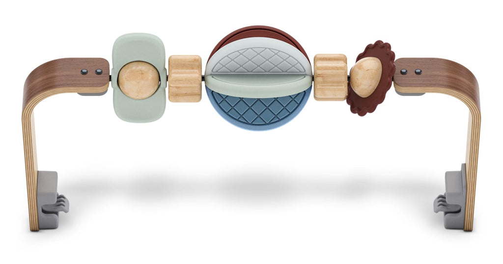 UPPAbaby Mira 3-in-1 Bouncer - Townsend Beige Soft Knit (Grey Shine / Walnut Wood) - Image 5