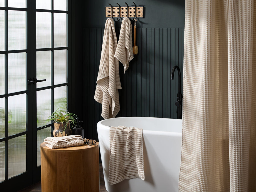 4+4 Waffle Bath Bundle - Bone - Image 2