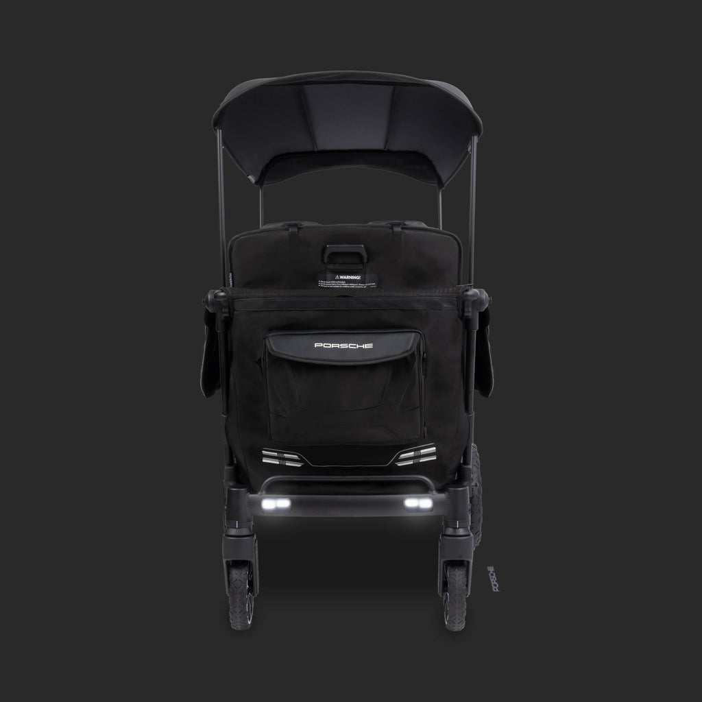 WonderFold L4 Quad (4 Seater) Stroller Wagon with Electric Wheels - Porsche - Image 9